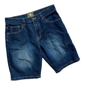 Youth Boys Buzz Cuts Dark Wash Denim Jean Shorts - Sz 16